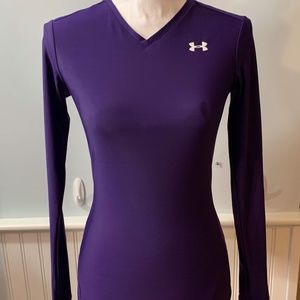 under armour purple compression shirt